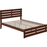 Oxford Queen Bed with Footboard & USB Turbo Charger in Walnut