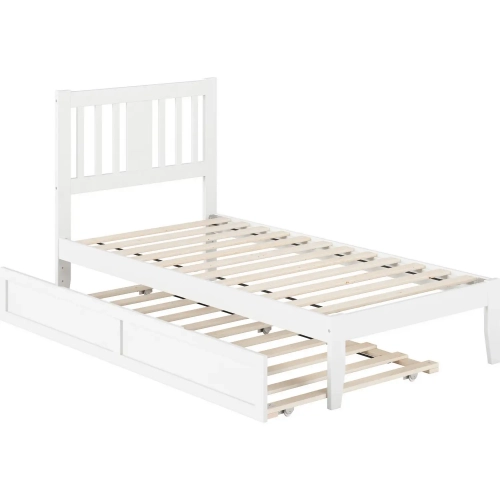 Tahoe Twin Bed with USB Turbo Charger & Twin Trundle in White
