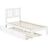Tahoe Twin Bed with USB Turbo Charger & Twin Trundle in White