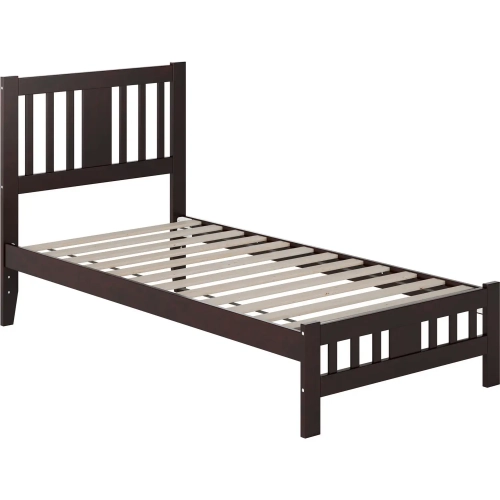 Tahoe Twin Bed with Footboard in Espresso Finish Wood