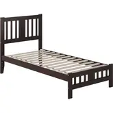 Tahoe Twin Bed with Footboard in Espresso Finish Wood