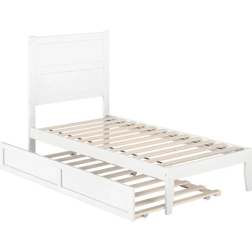 NoHo Twin Bed with Twin Trundle in White Finish