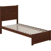 NoHo Twin XL Bed with Footboard in Walnut Finish