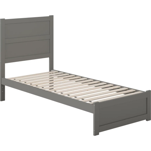 NoHo Twin XL Bed with Footboard in Grey Finish