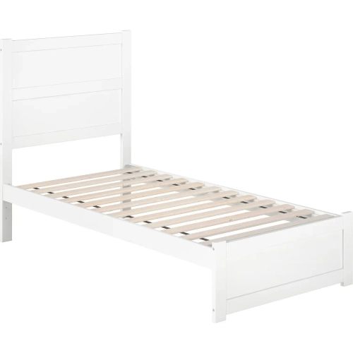 NoHo Twin Bed with Footboard in White Finish