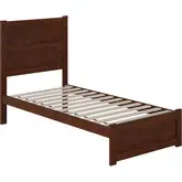 NoHo Twin Bed with Footboard in Walnut Finish
