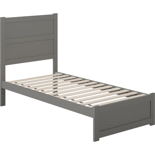 NoHo Twin Bed with Footboard in Grey Finish