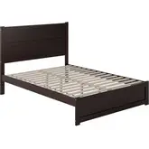 NoHo Queen Bed with Footboard in Espresso Finish Wood