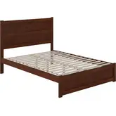 NoHo Queen Bed with Footboard in Walnut Finish