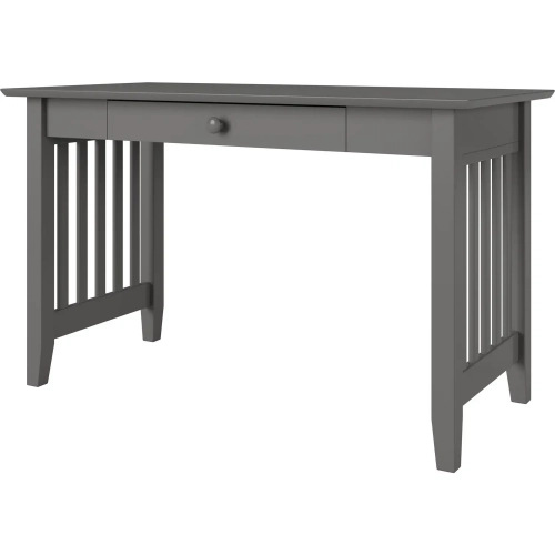 Mission Desk with Drawer in Grey Wood