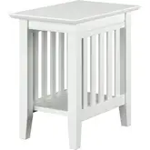 Mission Chair Side Table in White