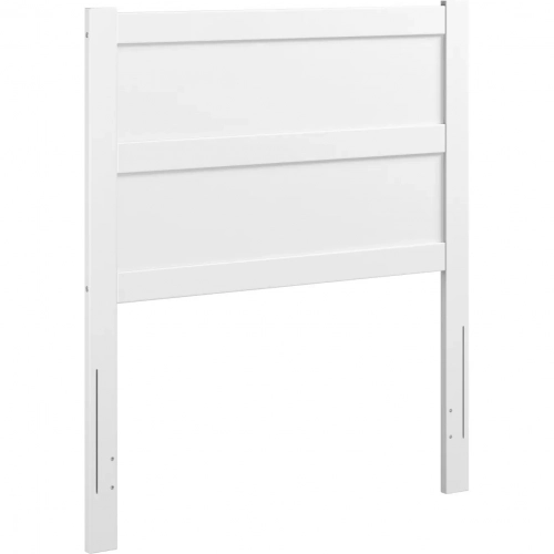 Aveline Twin Panel Headboard in White Finish Wood