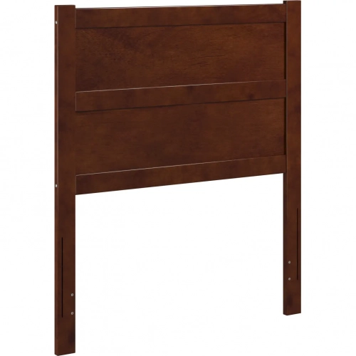 Aveline Twin Panel Headboard in Walnut Finish Wood