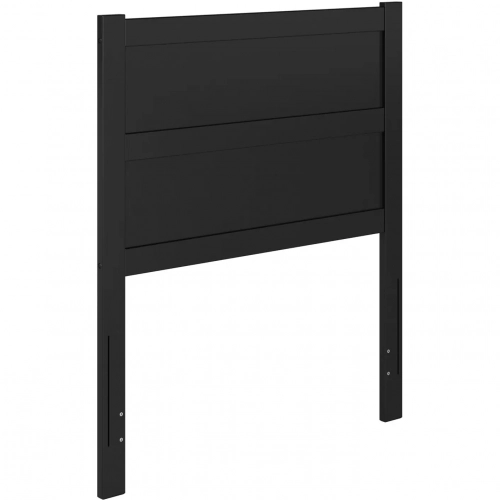 Aveline Twin Panel Headboard in Black Finish Wood