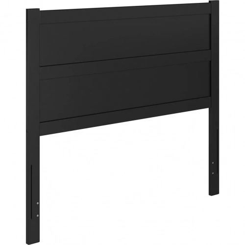 Aveline Full Panel Headboard in Black Finish Wood
