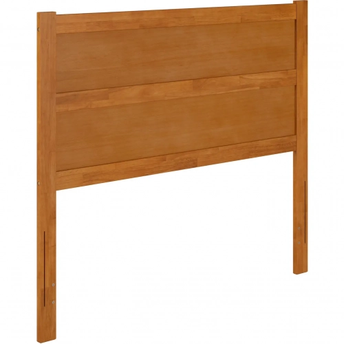 Aveline Full Panel Headboard in Light Toffee Finish Wood