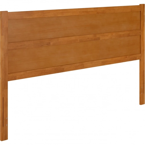 Aveline King Panel Headboard in Light Toffee Finish Wood