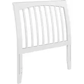 Orleans Twin Sleigh Slat Headboard with USB in White Finish Wood
