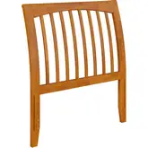 Orleans Twin Sleigh Slat Headboard with USB in Light Toffee Finish Wood