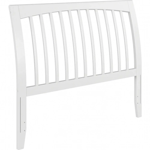 Orleans Full Sleigh Slat Headboard with USB in White Finish Wood