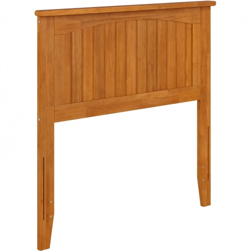 Nantucket Twin Panel Headboard with USB in Light Toffee Finish Wood