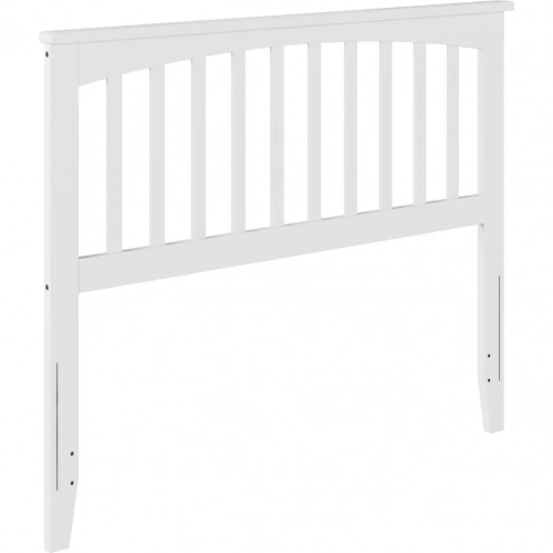 Mission Full Headboard in White Wood