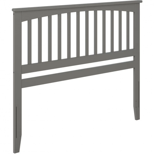 Mission Queen Headboard in Grey Wood