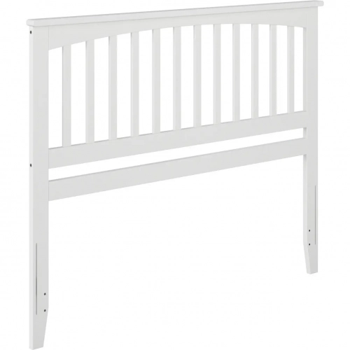 Mission King Headboard in White Wood