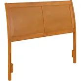 Portland Full Sleigh Panel Headboard in Light Toffee Wood
