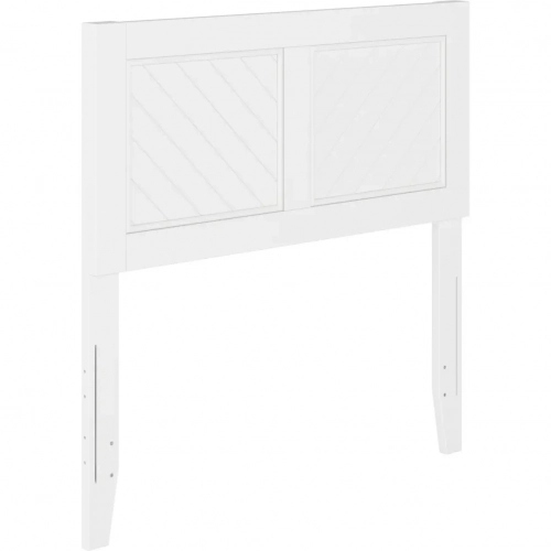 Canyon Twin Chevron Panel Headboard in White Wood