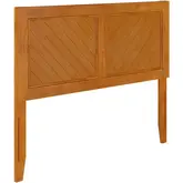Canyon Full Chevron Panel Headboard in Light Toffee Wood