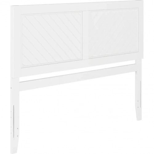 Canyon Queen Chevron Panel Headboard in White Wood
