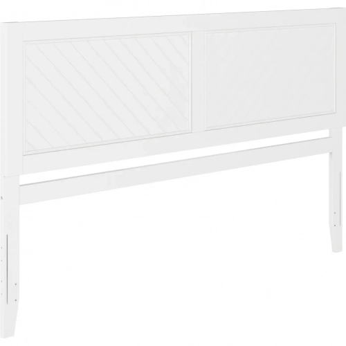 Canyon King Chevron Panel Headboard in White Wood