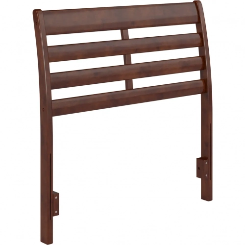 Savannah Twin Headboard with Attachable Charger in Walnut Finish Wood