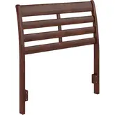 Savannah Twin Headboard with Attachable Charger in Walnut Finish Wood