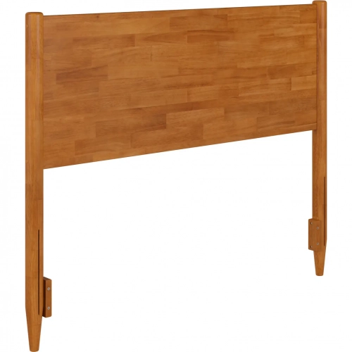 Pasadena Full Panel Headboard in Light Toffee Finish Wood