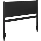 Pasadena Queen Panel Headboard in Black Finish Wood