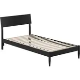Bradford Twin XL Platform Bed in Black Finish Wood