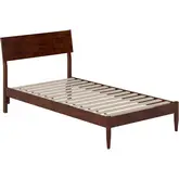 Bradford Twin Platform Bed in Walnut Finish Wood