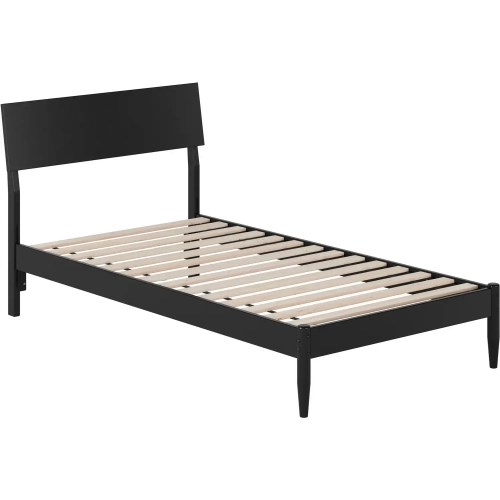 Bradford Twin Platform Bed in Black Finish Wood
