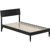 Bradford Twin Platform Bed in Black Finish Wood