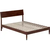 Bradford Full Platform Bed in Walnut Finish Wood