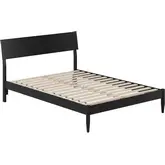 Bradford Full Platform Bed in Black Finish Wood