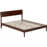 Bradford Queen Platform Bed in Walnut Finish Wood