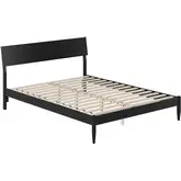 Bradford Queen Platform Bed in Black Finish Wood