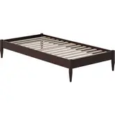 Pasadena 12" Twin XL Platform Bed Frame in Espresso Finish Wood