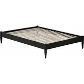 Pasadena 12" Full Basic Platform Bed Frame in Black Finish Wood