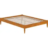 Pasadena 14" Queen Platform Bed Frame in Light Toffee Finish Wood