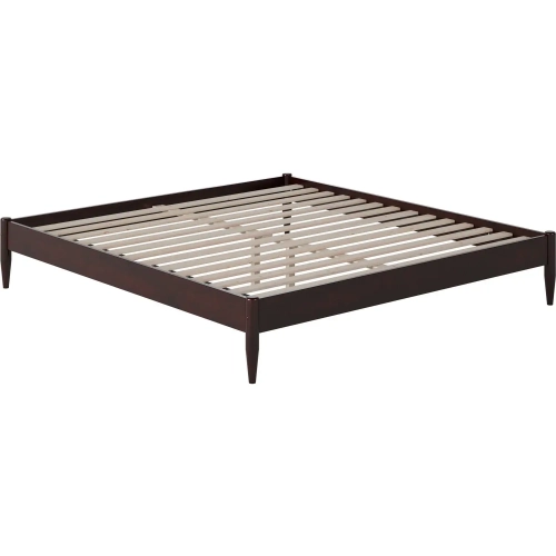 Pasadena 12" King Platform Bed Frame in Espresso Finish Wood