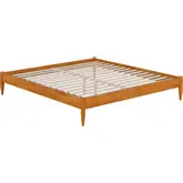 Pasadena 12" King Platform Bed Frame in Light Toffee Finish Wood